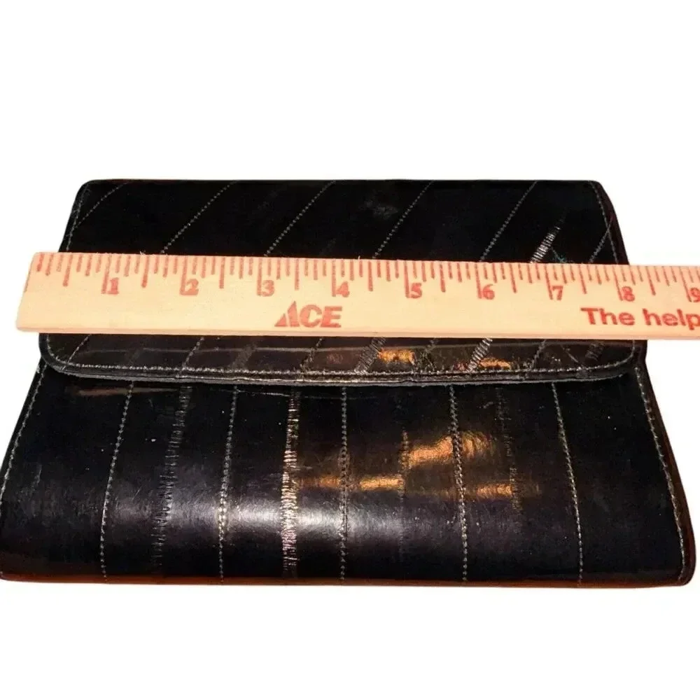 Vintage Eelskin Clutch Purse Handbag 80's Classic‎